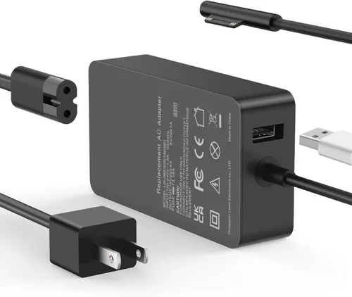 Vista 13 de Cargador Surface 3 13W 5.2V 2.5A Adaptador de Corriente CA Cargador de Cable de Reemplazo para Microsoft Surface 3, Modelo 1623 1624 1645 Tablet