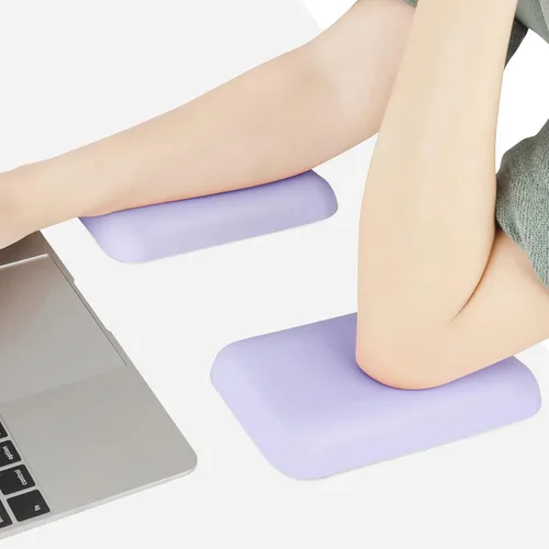 Vista 9 de Leolee Almohadillas ergonómicas negras con espuma viscoelástica y base antideslizante, para aliviar el dolor de codo y muñeca para computadora