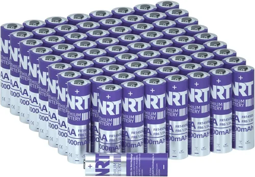Vista 11 de NRT Paquete de 8 pilas AA de hierro de litio Ultimate Double A, baterías de litio AA de 1.5 V 3000 mAh de larga duración para cámara Blink