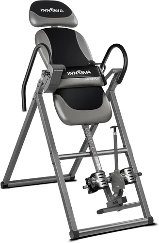 Vista 7 de Innova ITX9900 Mesa de inversión con soporte lumbar de aire, Negro/Gris