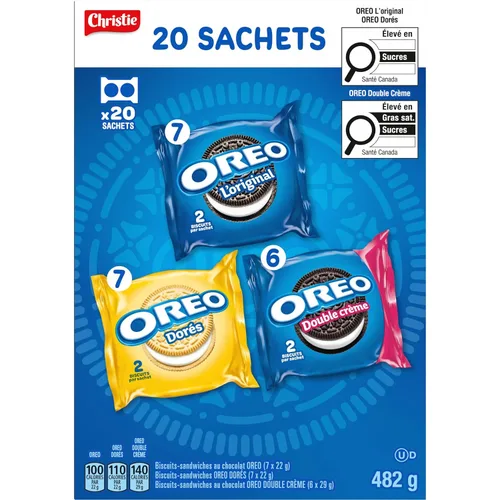 Vista 11 de Oreo - Galletas sándwich, paquetes variados de aperitivos, 482G