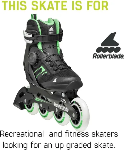 Vista 5 de Rollerblade Macroblade 90 BOA - Patín en línea para mujer, color negro y menta