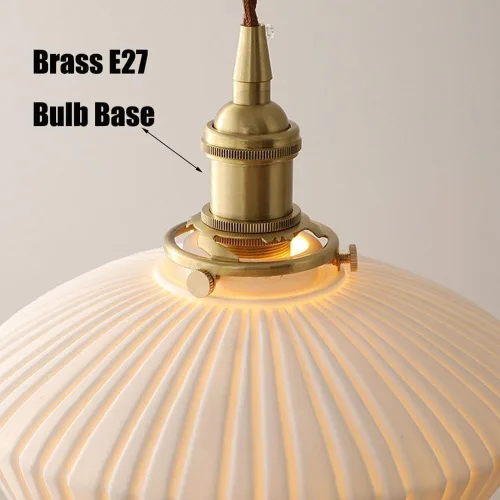 Vista 3 de Mid Century Vintage Pendant Light Fixture, Modern Brushed Brass Ceiling Hanging Lighting, Height Adjustable White Glass Shade Chandelier for Dining