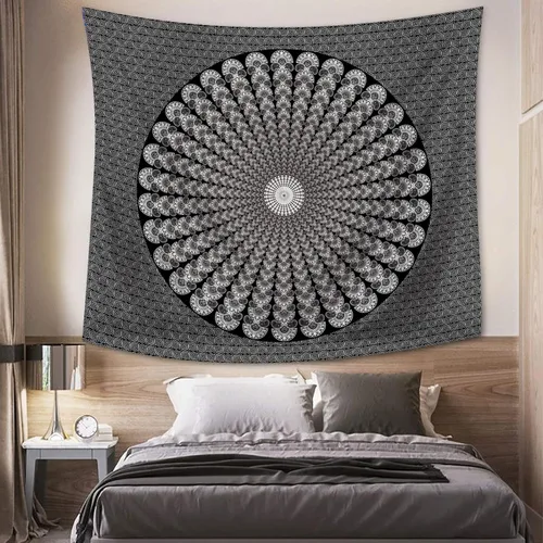 Vista 2 de VENTIMI Tapiz de mandala para colgar en la pared, mantel hippie para decoración de pared para dormitorio, dormitorio, sala de estar, exterior e