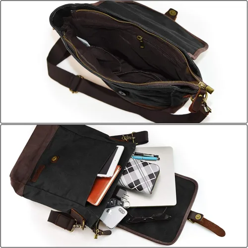 Vista 7 de SHANGRI-LA Bolsa de mensajero para hombres y mujeres bolso de lona cruzado bolso de hombro casual