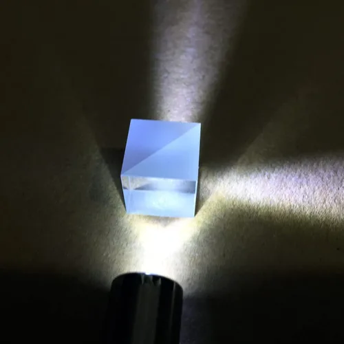 Vista 5 de Cubo divisor de haz, Prisma óptico de vidrio dicróico con proporción 50:50 para espectrometría científica