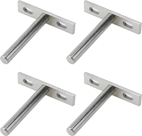 Vista 9 de Antrader Soporte de Estante Flotante Negro, 4 Piezas Soportes Ocultos de Estante de 2 Pulgadas Soporte Ciego de Estante Soportes Ocultos