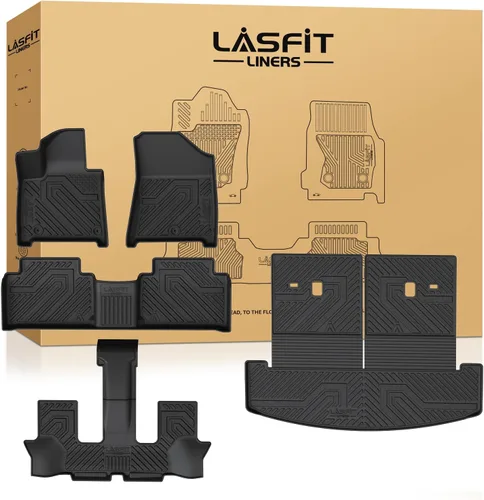 Vista 16 de LASFIT Alfombrillas de suelo y tapete de carga para Kia K4 2026 2025 para todo tipo de clima, TPE ajuste personalizado, juego completo