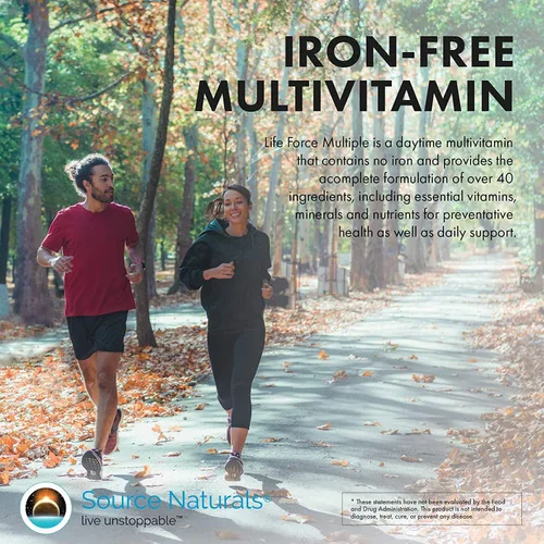 Vista 7 de Source Naturals Life Force Múltiples Multivitamínicos diarios sin hierro de alta potencia Vitaminas, minerales, antioxidantes y nutrientes – Energía
