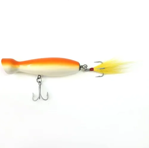 Vista 2 de Seasky5.5 pies de pesca de madera estilo botella Popper señuelo cebo artificial de madera cebo de madera para pesca de atún bajo rayado