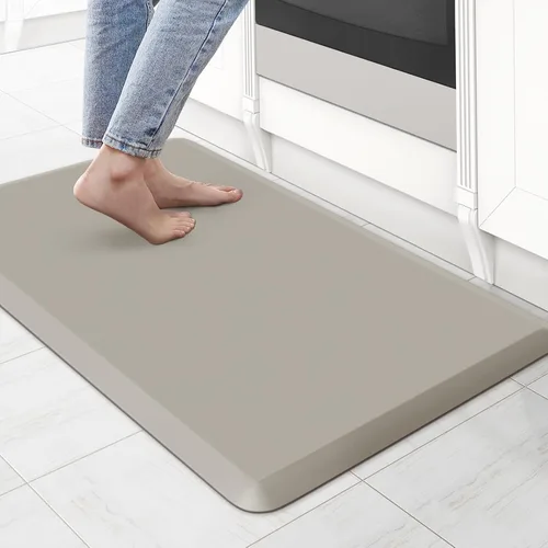 Vista 9 de KitchenClouds Alfombra de Cocina Acolchada Anti Fatiga 17.3"x28" Impermeable, Antideslizante, Alfombras de Pie y Comodidad para Escritorio/Piso