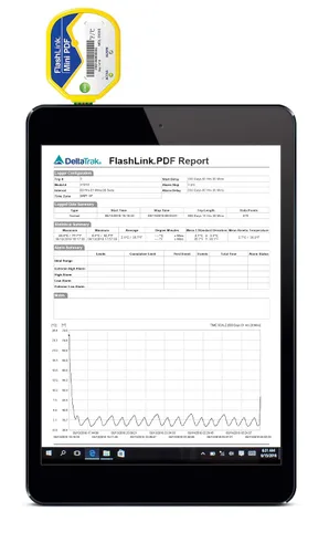 Vista 8 de Deltatrak (10 unidades) Registrador de datos de temperatura USB de 85 días en tránsito de viaje de un solo uso de cadena fría PDF Logger