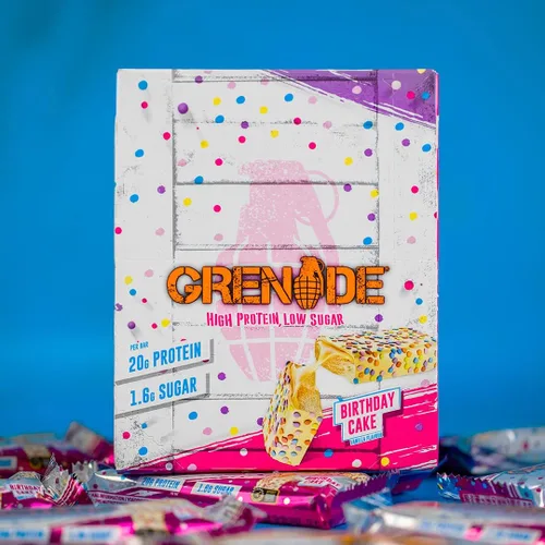 Vista 8 de Barrita de proteínas Carb Killa de Grenade, alto contenido en proteínas y bajas en azúcar, 12 x 60 g - Pastel de cumpleaños