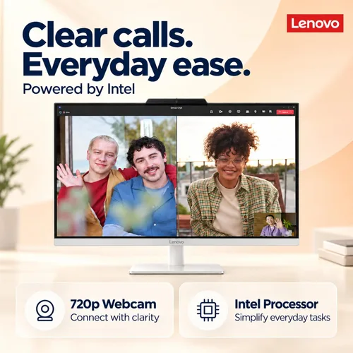 Vista 3 de Lenovo IdeaCentre 24" todo en uno, 16 GB de RAM, 1 TB de almacenamiento