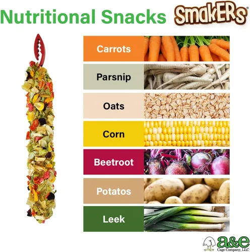 Vista 2 de Vitapol Smakers by A&E Cage Co - Palitos de golosinas para verduras – Paquete doble de palitos pequeños para animales – Golosinas naturales