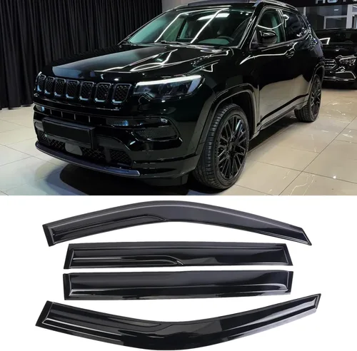Vista 18 de Protector de lluvia Deflector de viento para montaje exterior, viseras de ventana con cinta compatible con Ford F-250 1999-2016 Super Duty