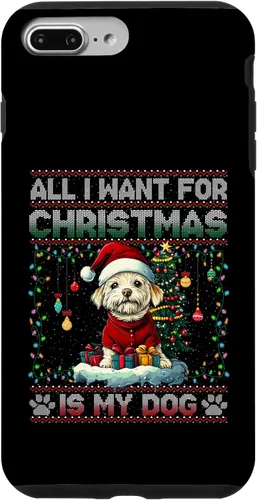 Vista 12 de Maltese Christmas Tree Lights Decorations Dog Lover Xmas Case for iPhone 17