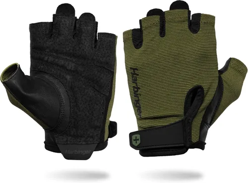 Vista 9 de Power Gloves 3.0 - Guantes de levantamiento de pesas duraderos de medio dedo con cierre de muñeca ajustable, palma de cuero transpirable, para hombre