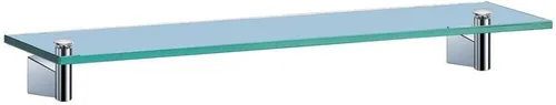 Vista 10 de Gatco 5057 Designer II - Estante de vidrio templado rectangular flotante, latón cepillado, estante de almacenamiento de ducha montado en la pared