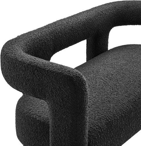Vista 7 de Modway EEI-6477-BLK Kayla Boucle - Sofá biplaza tapizado, color negro