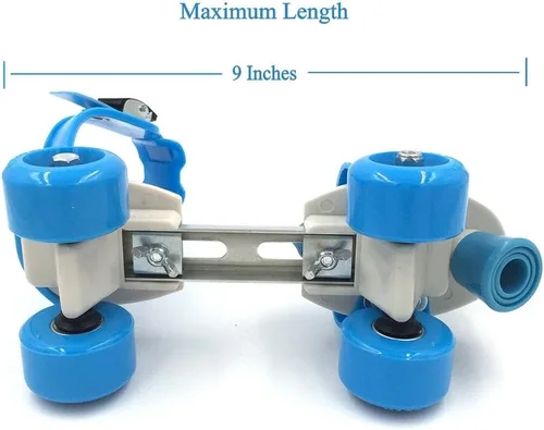 Vista 3 de Niños Niños Velocidad Ajustable Quad Roller Patines Zapatos Azul