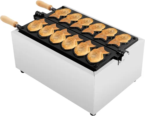 Vista 13 de Máquina eléctrica para hacer gofres de 1300 W, máquina eléctrica de doble cabezal para gofres de 122-572 ℉ para uso doméstico y comercial