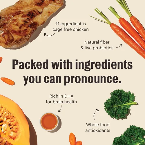Vista 5 de The Honest Kitchen Racimos de alimentos enteros para cachorros sin granos de pollo alimento seco para perros, bolsa de 4 libras