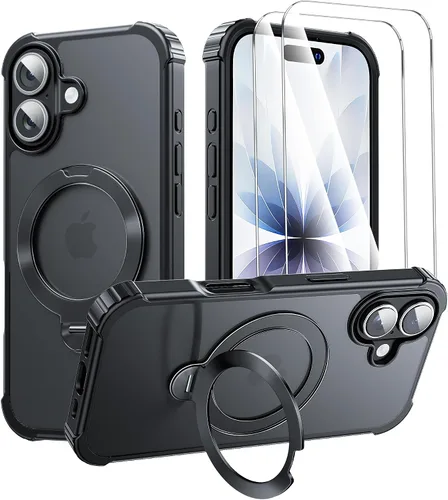 Vista 28 de Funda para iPhone Air [compatible con MagSafe] [2 protectores de pantalla] [prueba de caídas de grado militar] Funda magnética resistente