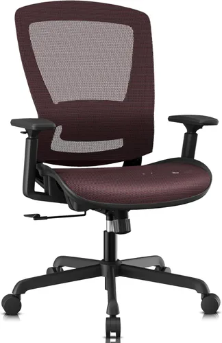 Vista 13 de ELABEST Silla de oficina de malla, silla de escritorio ergonómica para computadora, silla de tarea resistente - Soporte lumbar y reposabrazos