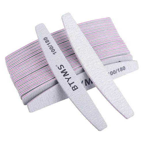 Vista 10 de BTYMS 10 piezas de limas de uñas de grano 100/180 - Tablas de esmeril de doble cara para uñas acrílicas, de gel y naturales