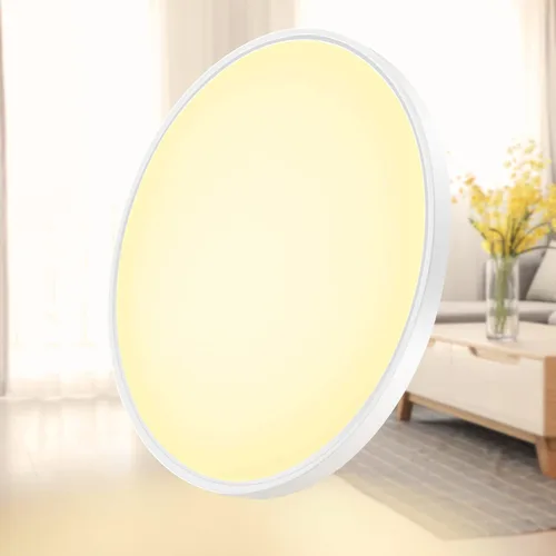 Vista 21 de inShareplus Lámpara de techo LED de 7 pulgadas, color blanco de 12 W (equivalente a 120 W) 5000 K, luces de techo blancas de montaje empotrado