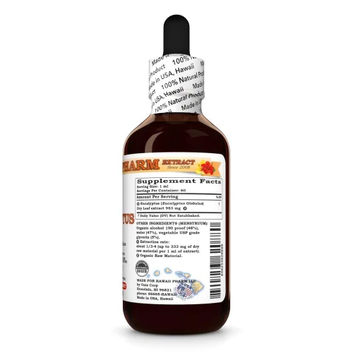 Vista 3 de HawaiiPharm Extracto líquido de hoja de eucalipto, 2 onzas líquidas