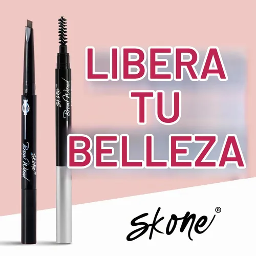 Vista 6 de Skone Cosmetics The Original Brow Wand - Lápiz de cejas con cepillo, retráctil de doble cara, impermeable, de larga duración, lápices de cejas