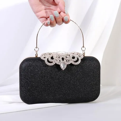 Vista 3 de NovaAria Bolso de noche para mujer bolso de mano con lentejuelas brillantes bolso de novia boda fiesta baile de graduación