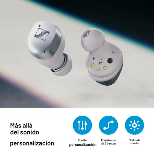 Vista 7 de Sennheiser Momentum True Wireless 4 - Auriculares inteligentes con Bluetooth 5.4, sonido cristalino, diseño cómodo, duración de la batería de 30