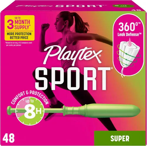 Vista 20 de Playtex Tampones deportivos de absorción regular, sin fragancia, 18 unidades, tampones regulares para mujeres, cuidado femenino, tampón Playtex