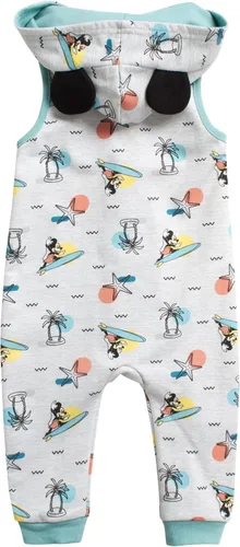 Vista 11 de Disney Mameluco de Mickey Mouse para bebé, 2 piezas, sin mangas, overol y camiseta (0-24 meses)