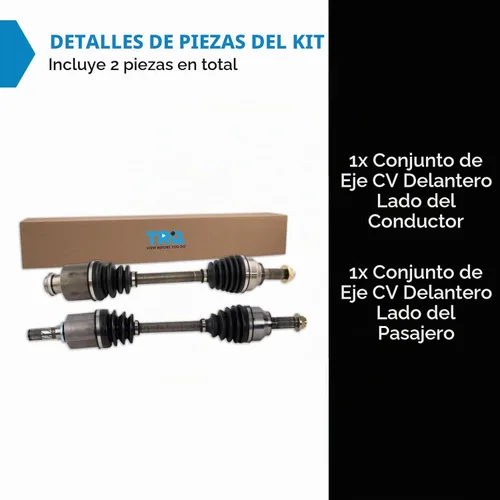 Vista 2 de TRQ Front Left and Right CV Axle Assembly Set 2 Piece
