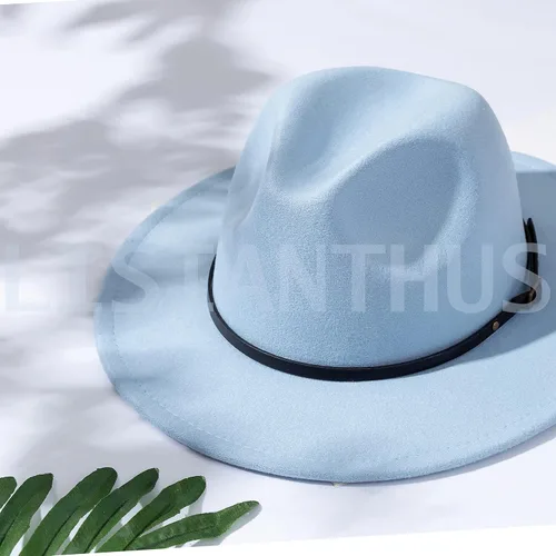 Vista 21 de Lisianthus - Sombrero con cinta con hebilla de ajuste, para mujer, modelo Fedora