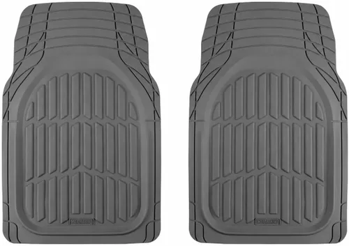 Vista 21 de Motor Trend -2 alfombrillas delanteras para el piso del automóvil- Forros de contorno FlexTough negros - Alfombrillas de goma resistentes