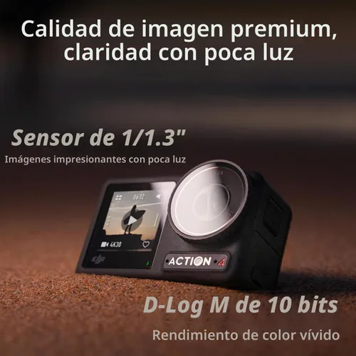 Vista 5 de DJI Osmo Action 4 - Paquete de cámara de acción impermeable, sensor de 1