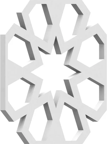 Vista 38 de Jackson Decorative Fretwork Wood Wall Panels, Large, 23 3/8" W x 23 3/8" H x 1/4" T, Cherry