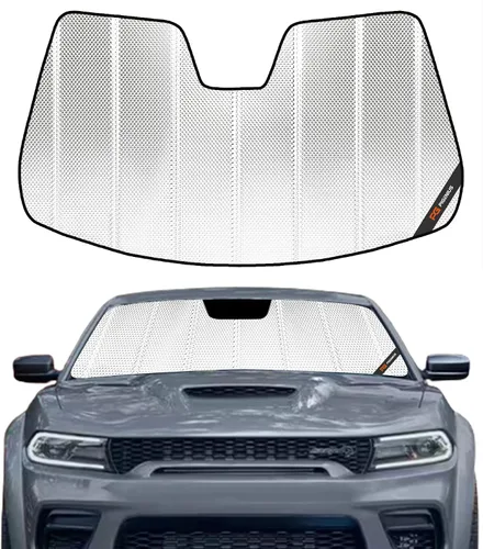 Vista 13 de Parasol para parabrisas Pigenius para Dodge Charger 2011-2023 con cámara montada en el espejo retrovisor - Protección