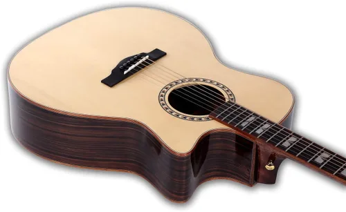 Vista 2 de Guitarra acústica de abeto sólido de 41 pulgadas cortada Stansen T-800C Guitarra