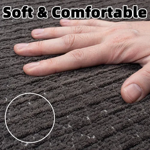 Vista 7 de Alfombra de Baño Fina Antideslizante con Respaldo de Goma de Secado Rápido Súper Absorbente Alfombras de Baño que Caben Debajo de la Puerta