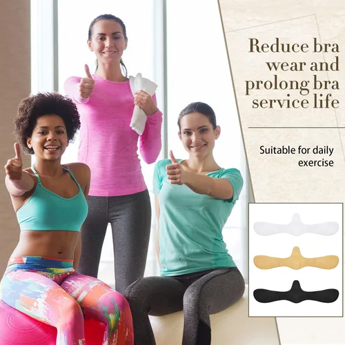 Vista 6 de 9 forros de algodón para brasier para sudar, almohadillas absorbentes de sudor debajo de los senos para mujeres y niñas