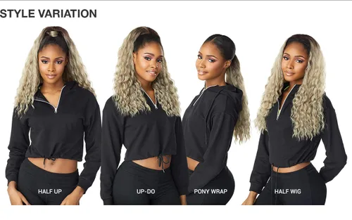Vista 3 de Sensationnel Media peluca N Pony Wrap Instant Up N Down UD 7 (T4/ASHBLONDE)