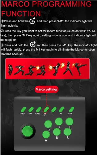 Vista 3 de arVin Arcade Fight Stick Joystick Game Controller for iPhone iOS Android PC Fighting Stick for Nintendo SwitchPS3PS4 Arcade Rocker Gamepad with