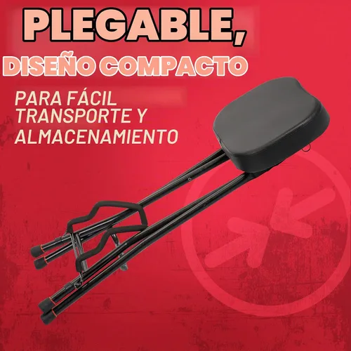 Vista 5 de Gator Frameworks Silla plegable para guitarra con asiento acolchado y colgador de guitarra montado en la parte trasera, (GFW-GTRSTOOL)