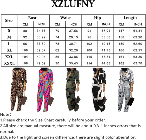 Vista 6 de XZLUFNY Mono de manga larga para mujer, elegante, cuello en V, pantalones largos rectos con cinturón de bolsillo